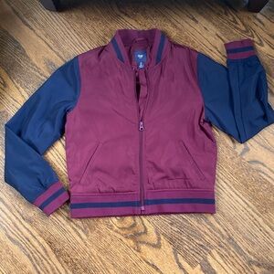 Gap bomber jacket burgundy and navy